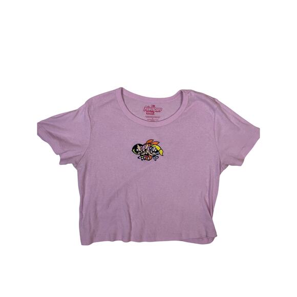 Cartoon Network Tops - Embroidered Powerpuff Girls Pink Baby Tee – Girl XL / Women’s Small Graphic Top